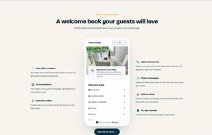 Digital welcome book for guests