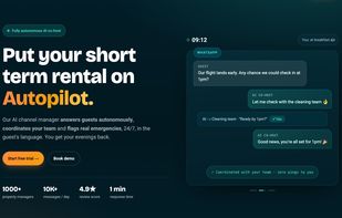The AI co-host answers the guest and coordinates the early check-in with the cleaning team
