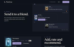 Every friend gets a thread: send a show with a note, get a reaction, and see when they've opened it.