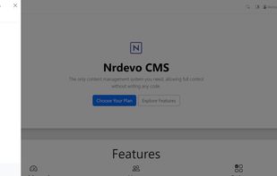 Admin navigation
Move easily from any page on your site with admin navigation.