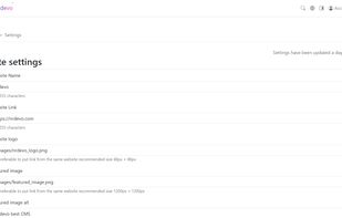 Settings
Control all essential settings from one place via the settings page.