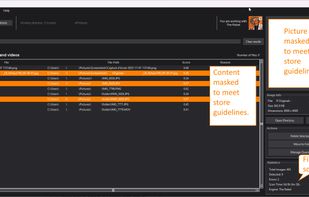 Enjoy a dark theme, Search for sensitive media, select them and take action !