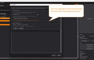 Enable caching to make future scans much faster !