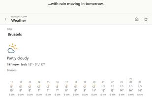 Weather leaf — the 48-hour strip and the week ahead for the places you care about.