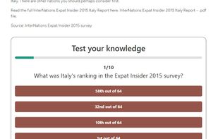 Quiz example (bright theme)