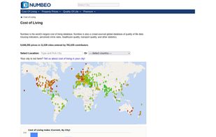 Numbeo screenshot 1