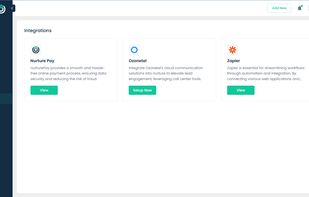 Nurture CRM connects effortlessly with your existing systems to eliminate manual data entry   and improve efficiency.

NurturePay: Secure and streamlined online payment gateway, reducing fraud and ensuring convenience.

Ozonetel: Integrate cloud calling tools to improve lead engagement and communication with your students.

Zapier: Automate workflows and connect with 5k + Apps.
