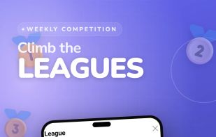 Weekly leagues — climb from Silver to Gold competing against rivals; leagues reset every Monday.