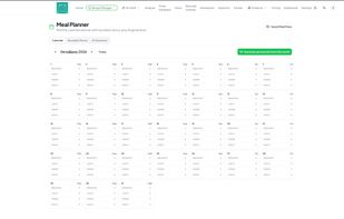 NutriDataX, page Meal Planner