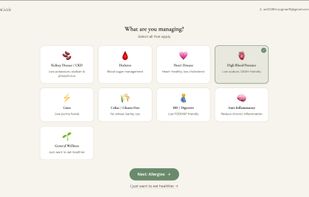 Select your targeted conditions