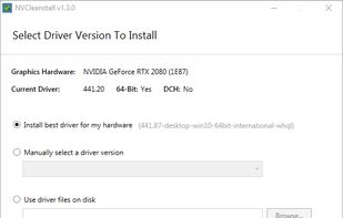 NVCleanstall screenshot 1