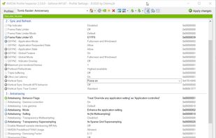 NVIDIA Profile Inspector screenshot 1
