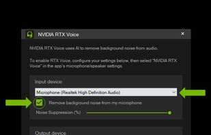 NVIDIA RTX Voice screenshot 1