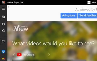 Screen for entering URL or file