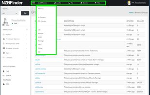 NZBFinder screenshot 1