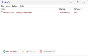 NzbZip simple&clean interface