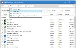 O&O AppBuster screenshot 1