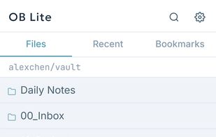 Browse the vault straight from your GitHub repository, folders and all.