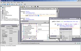 OCLE has a powerful text editor which provides syntax highlighting and autoindentation (very useful when editing long OCL expressions).