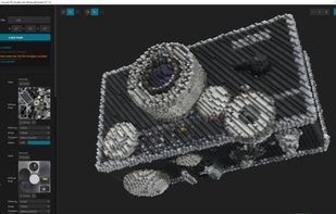 Example of a 3D Model Converted to Voxels in OBJToSchematic