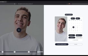 Video form sent to a lead with a built-in calendar