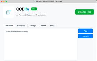Set Folders for Auto Organization