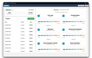 User landing page
