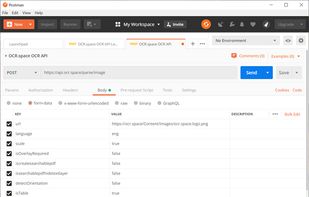Testing the OCR API in Postman