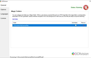 Watched folder OCR