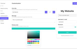 Customization screen