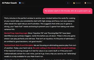 Pre-session warm-up: setting intent and noting your mental state before play begins.