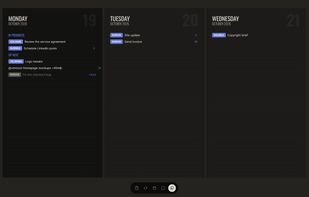 Daily Planner in Dark Mode
