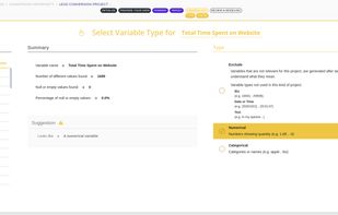 The project creation wizard takes you variable by variable to avoid mistakes.