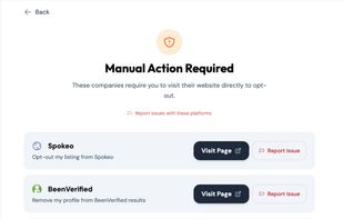 All opt-out links on single page