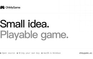 OhMyGame is an open-source AI game studio with a canvas for design docs, assets, code, and playable previews.