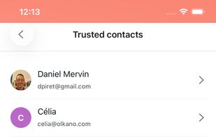 Add truster contacts