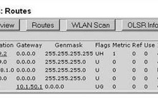 OLSR (Optimized Link State Routing) screenshot 1