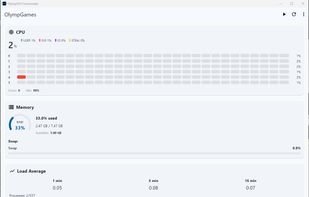 OlympSSH Commander - Status Tab - Light Mode