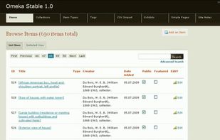 Omeka screenshot 1