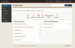 Omeka screenshot 1