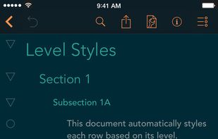 OmniOutliner screenshot 2