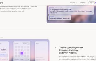 A voice and messaging agent handling a live customer conversation natively in Bangla, qualifying the buyer and closing the order across Messenger, Instagram, WhatsApp and web chat.