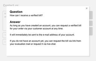 3. View an answer
A window with the question opens. The customer immediately gets a solution, doesn't send the form and you don't have to manually edit the question.
