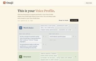 Voice Profile