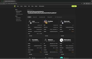 Example Search on OnChain Industries