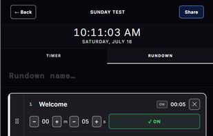 RUNDOWN BUILDER