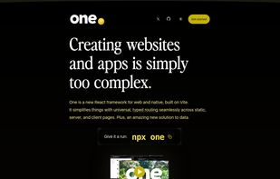 One — React Framework screenshot 1