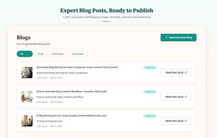 Blog Posts Ready to Publish