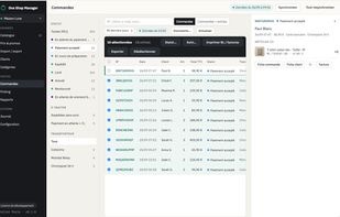 Orders with statuses and tracking