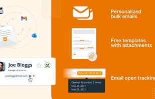 Unleash the full power of email communication with bulk send, templates, open tracking, and more!